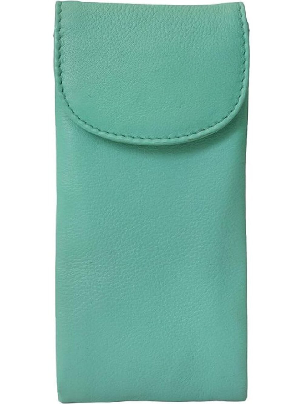 ili New York Double Flap Leather Eyeglass Case, Soft 2-in-1 Dual Glasses Pouch